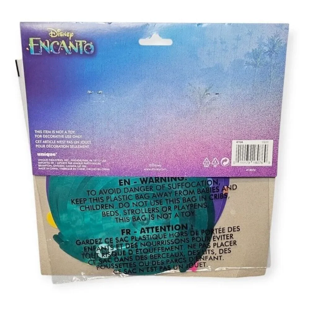 Disney Encanto Hanging Swirl Decorations Birthday Party‎ Supplies 12 Pieces New